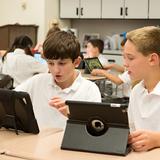 Blessed Sacrament School Photo - All middle school students participate in a 1:1 iPad program, which gives each student their own iPad to use in class and at home to enhance the learning process.