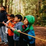 Cascadia School Photo - Leadership is one of our core values at Cascadia. Included in tuition are multi-day sleepover camps for our 4th and 5th grade students that focus on leadership, social-emotional skills, and teamwork.